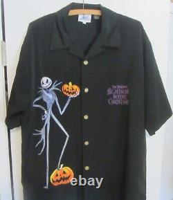 Vintage Disney Nightmare Before Christmas Button Up Shirt Lg Black Worn Once
