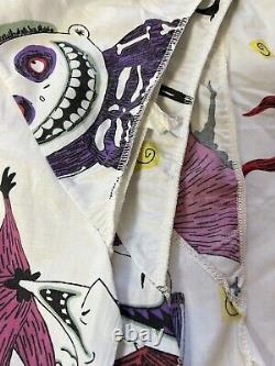 Vintage Disney The Nightmare Before Christmas Twin Flat+ 2 Fitted Sheets GUC C2L