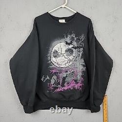 Vintage Nightmare Before Christmas Sweatshirt Mens XL Black Jack Skelton Disney