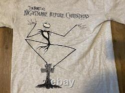 Vintage Rare 90s Tim Burton's The Nightmare Before Christmas Disney Shirt XL