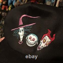 Vtg 90's Disney Nightmare Before Christmas Promo Snapback Hat Cap Lock Shock NOS