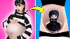 Wednesday Addams Vs Princess Peach Pregnant Funny Relatable Situations Incredible Hacks