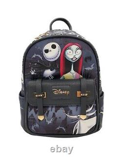 Wondapop Disney Nightmare Before Christmas Jack Sally Faux Leather Backpack New