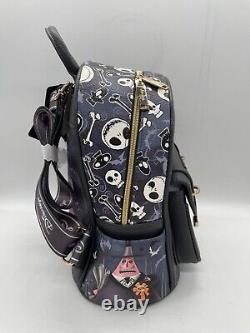 Wondapop Disney Nightmare Before Christmas Jack Sally Faux Leather Backpack New