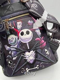 Wondapop Disney Nightmare Before Christmas Jack Sally Faux Leather Backpack New